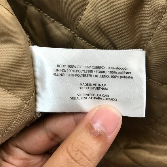 Orvis Barn Coat Jacket Tan Corduroy Collar Quilted Lining Mens XL - Picture 13 of 15